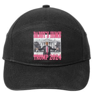 Trump Pink Daddys Home Trump 2024 7-Panel Snapback Hat