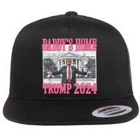 Trump Pink Daddys Home Trump 2024 Flat Bill Trucker Hat