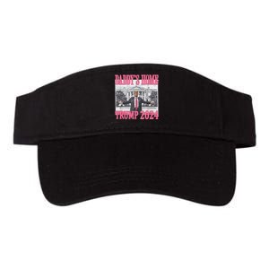 Trump Pink Daddys Home Trump 2024 Valucap Bio-Washed Visor