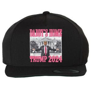 Trump Pink Daddys Home Trump 2024 Wool Snapback Cap