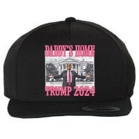 Trump Pink Daddys Home Trump 2024 Wool Snapback Cap