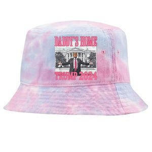 Trump Pink Daddys Home Trump 2024 Tie-Dyed Bucket Hat