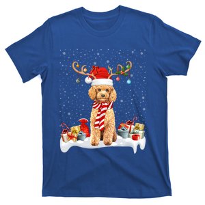 Toy Poodle Dog Xmas Lights Reindeer Toy Poodle Christmas Great Gift T-Shirt