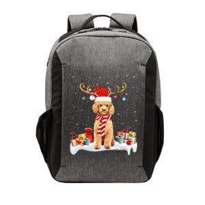 Toy Poodle Dog Xmas Lights Reindeer Toy Poodle Christmas Great Gift Vector Backpack