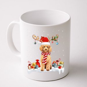 Toy Poodle Dog Xmas Lights Reindeer Toy Poodle Christmas Great Gift Coffee Mug