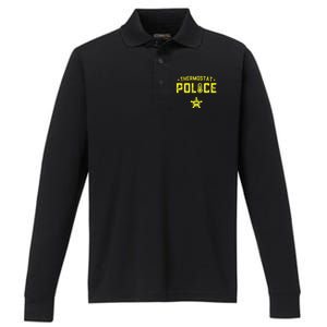 Thermostat Police Dad Gift Funny Fathers Day Performance Long Sleeve Polo