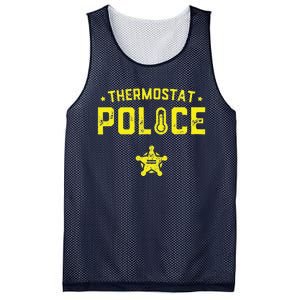 Thermostat Police Dad Gift Funny Fathers Day Mesh Reversible Basketball Jersey Tank