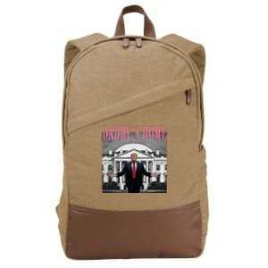 Trump Pink Daddys Home Trump 2024 Cotton Canvas Backpack