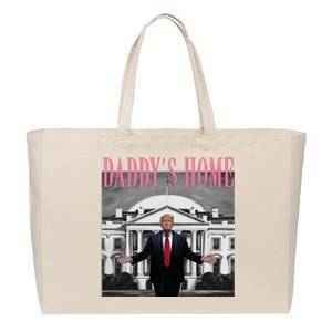 Trump Pink Daddys Home Trump 2024 Cotton Canvas Jumbo Tote