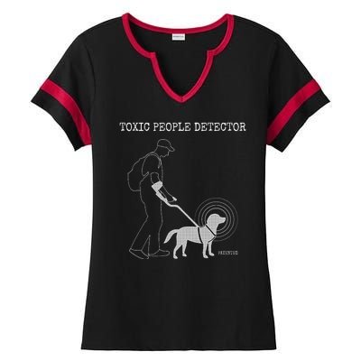 Toxic People Detector Funny Ladies Halftime Notch Neck Tee