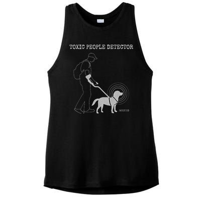 Toxic People Detector Funny Ladies PosiCharge Tri-Blend Wicking Tank