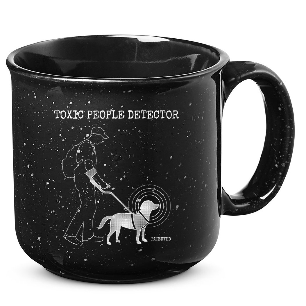 Toxic People Detector Funny 15oz Campfire Ceramic Mug