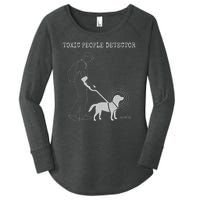 Toxic People Detector Funny Women's Perfect Tri Tunic Long Sleeve Shirt