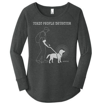 Toxic People Detector Funny Women's Perfect Tri Tunic Long Sleeve Shirt