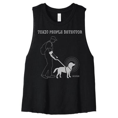 Toxic People Detector Funny Women's Racerback Cropped Tank