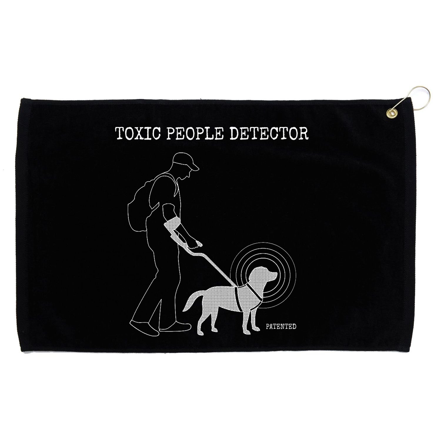 Toxic People Detector Funny Grommeted Golf Towel