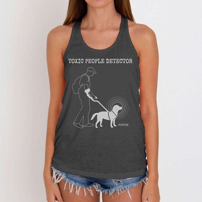 Toxic People Detector Funny Women's Knotted Racerback Tank