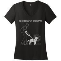 Toxic People Detector Funny Women's V-Neck T-Shirt