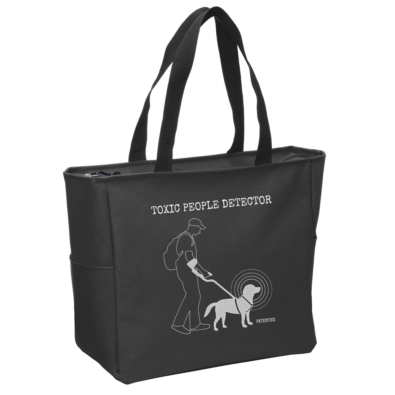 Toxic People Detector Funny Zip Tote Bag