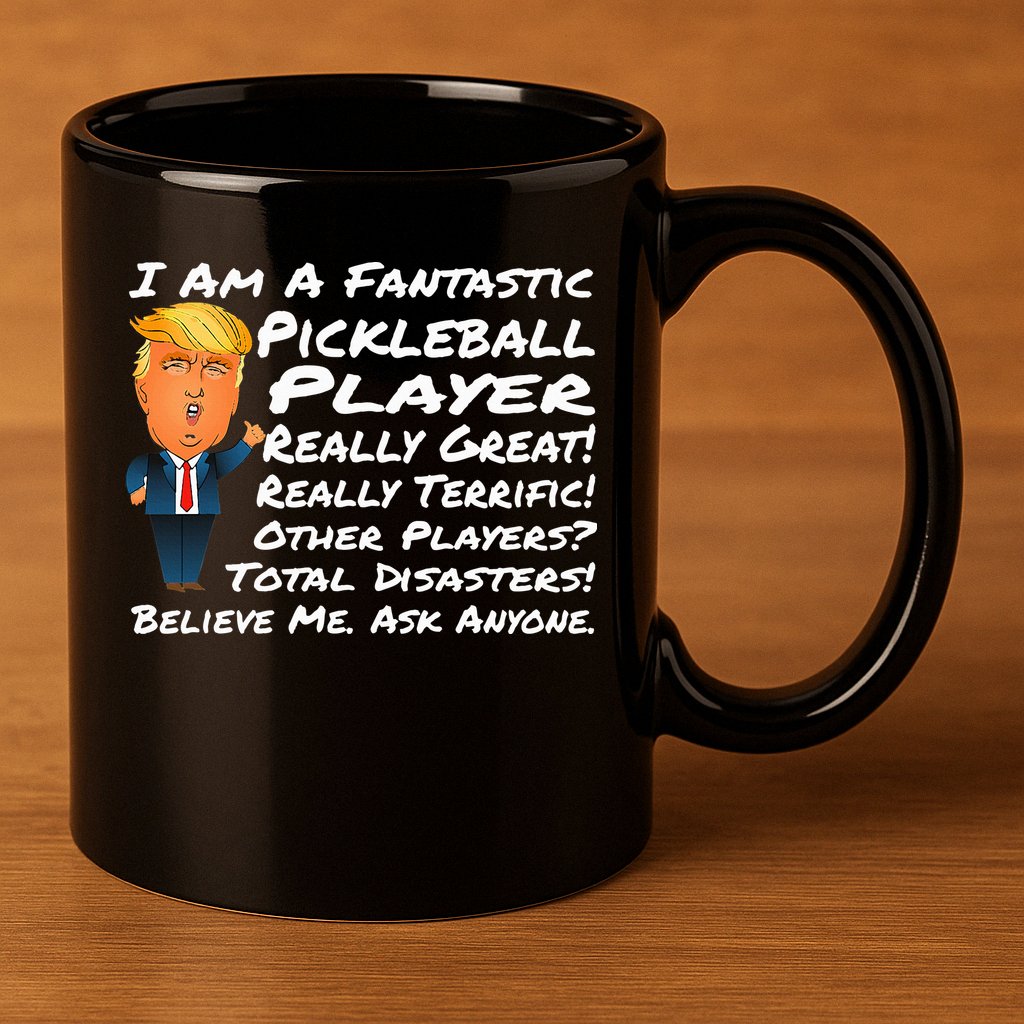 Trump Pickleball Design 11oz C Handle Ceramic Mug