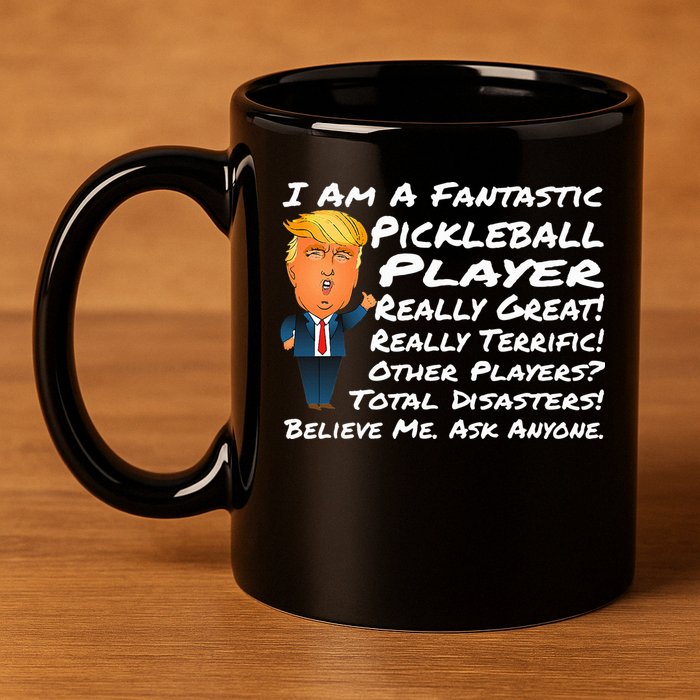 Trump Pickleball Design 11oz C Handle Ceramic Mug
