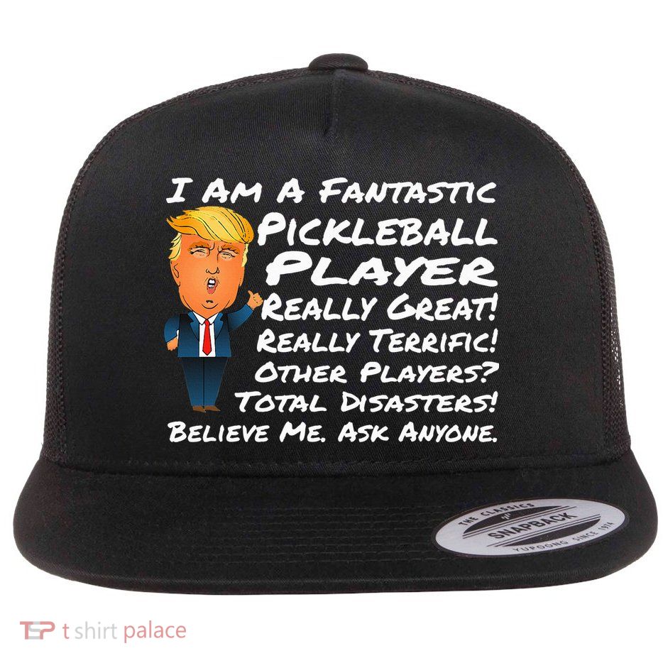 Trump Pickleball Design Flat Bill Trucker Hat
