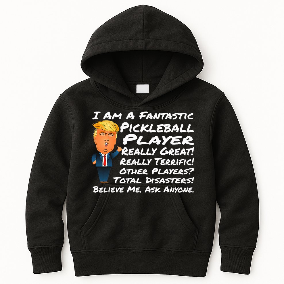 Trump Pickleball Design Kids Hoodie