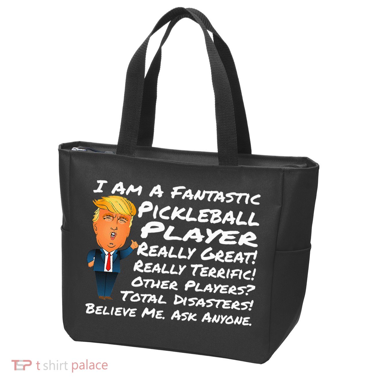 Trump Pickleball Design Zip Tote Bag
