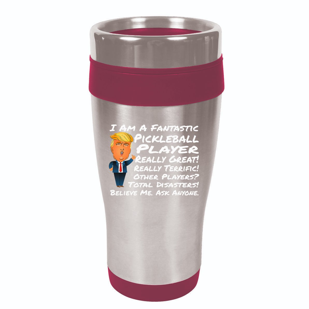 Trump Pickleball Design 16oz Travel Tumbler