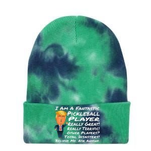 Trump Pickleball Design Tie Dye 12in Knit Beanie