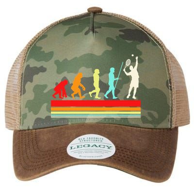 Tennis Player Evolution Retro Vintage Color Legacy Tie Dye Trucker Hat