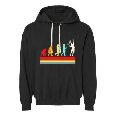 Tennis Player Evolution Retro Vintage Color Garment-Dyed Fleece Hoodie