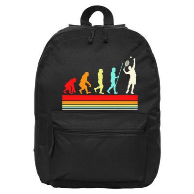 Tennis Player Evolution Retro Vintage Color 16 in Basic Backpack
