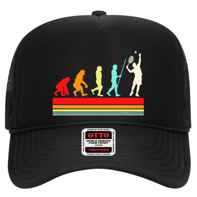 Tennis Player Evolution Retro Vintage Color Trucker Hat