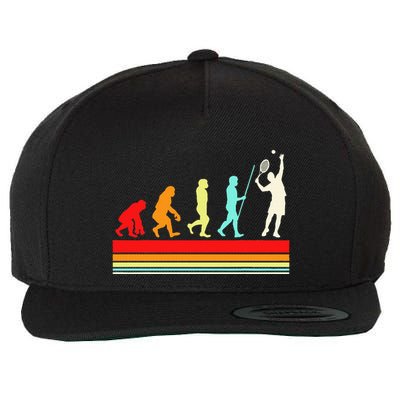 Tennis Player Evolution Retro Vintage Color Wool Snapback Cap