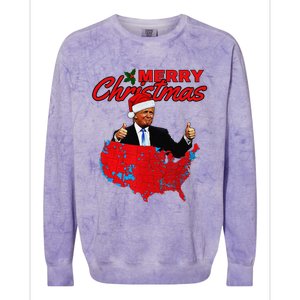 Trump Presidential Election Results Map Funny Christmas Colorblast Crewneck Sweatshirt