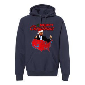 Trump Presidential Election Results Map Funny Christmas Premium Hoodie