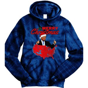 Trump Presidential Election Results Map Funny Christmas Tie Dye Hoodie