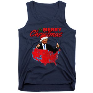 Trump Presidential Election Results Map Funny Christmas Tank Top