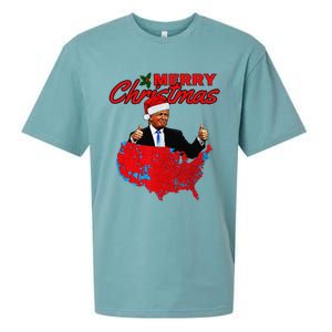 Trump Presidential Election Results Map Funny Christmas Sueded Cloud Jersey T-Shirt