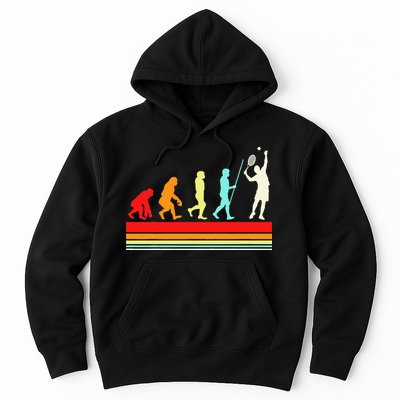 Tennis Player Evolution Retro Vintage Color Hoodie