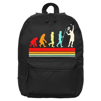 Tennis Player Evolution Retro Vintage Color 16 in Basic Backpack