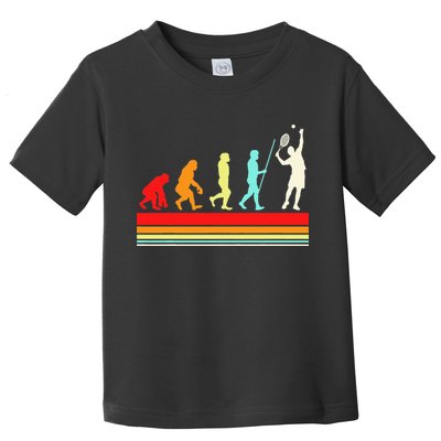 Tennis Player Evolution Retro Vintage Color Toddler T-Shirt