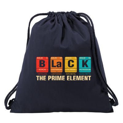 The Prime Elets Periodic Table Juneteenth Black History Funny Gift Drawstring Bag