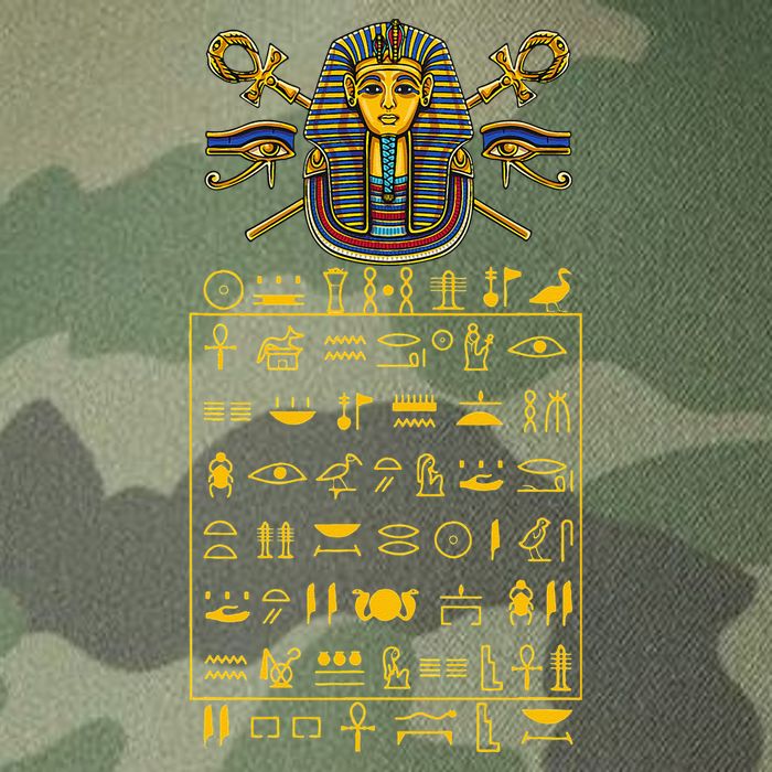 Tut Pharaoh Egyptian Hieroglyphic Letters Symbols King Legacy Tie Dye Trucker Hat