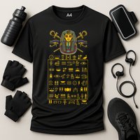 Tut Pharaoh Egyptian Hieroglyphic Letters Symbols King Performance Shirt