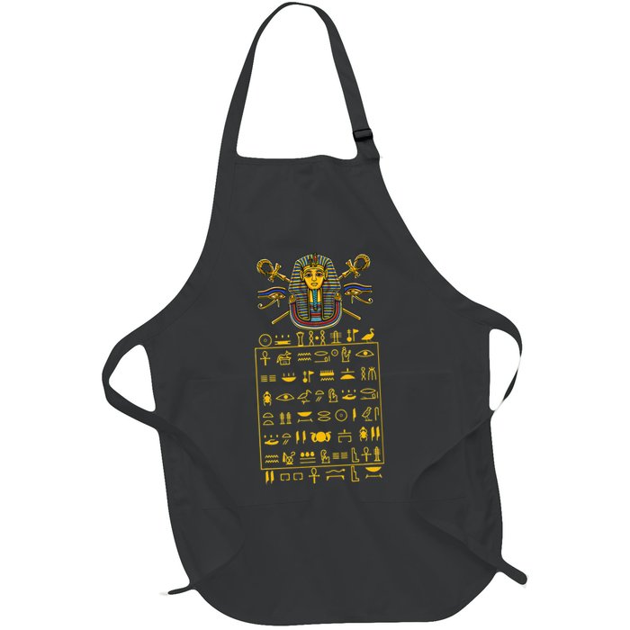 Tut Pharaoh Egyptian Hieroglyphic Letters Symbols King Apron