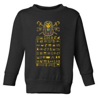 Tut Pharaoh Egyptian Hieroglyphic Letters Symbols King Toddler Sweatshirt
