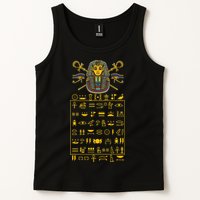 Tut Pharaoh Egyptian Hieroglyphic Letters Symbols King Tank Top