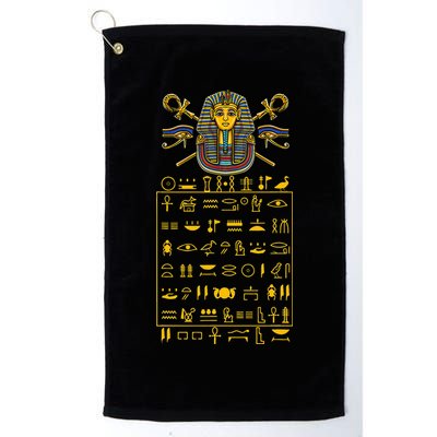Tut Pharaoh Egyptian Hieroglyphic Letters Symbols King Golf Towel